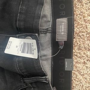 Torrid black jean shorts